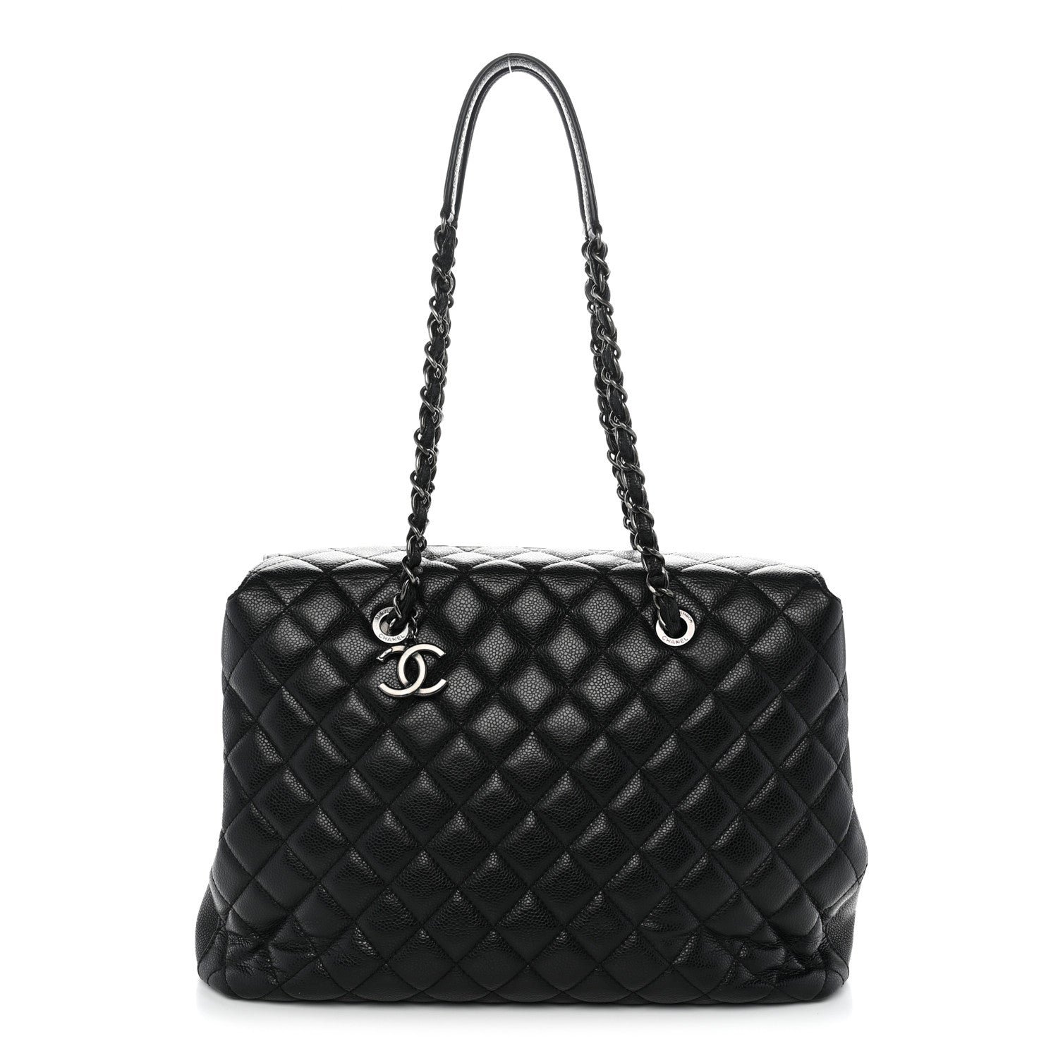 Chanel Caviar Quilted City Shopping Tote Black