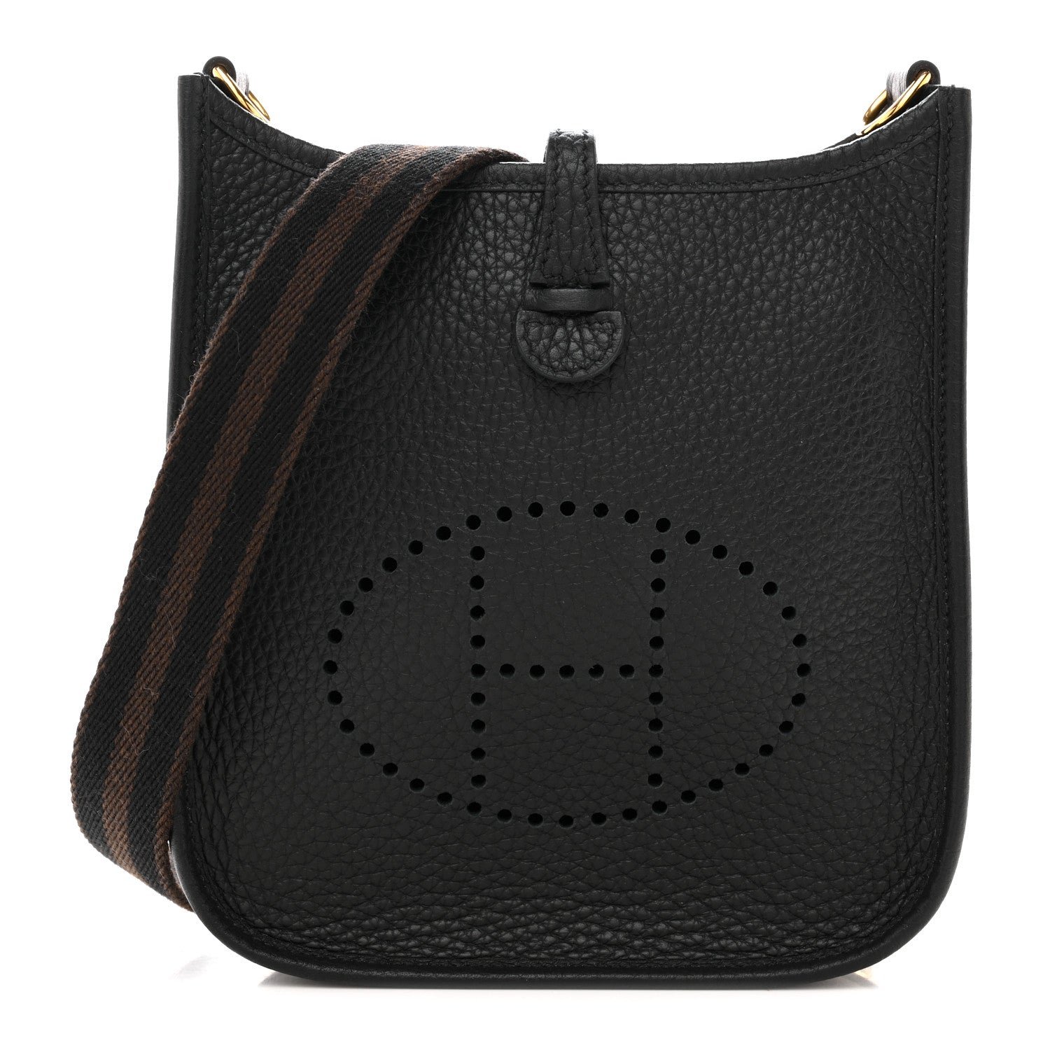 Hermes Hermes Taurillon Clemence Amazone Evelyne TPM Black Chocolate