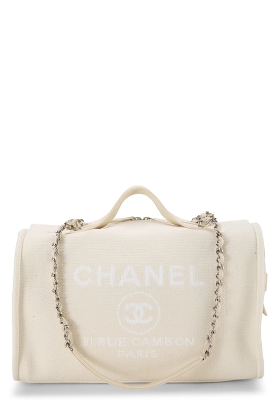 White Canvas Deauville Pet Carrier