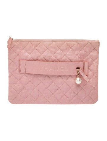 Iridescent Caviar Clutch