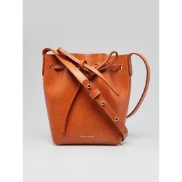 Mansur Gavriel Mansur Gavriel Cammello/Rosa Vegetable Leather Mini Mini Bucket Bag