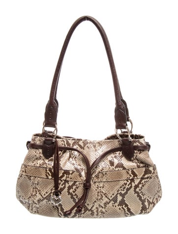 Embossed Leather Shoulder Bag