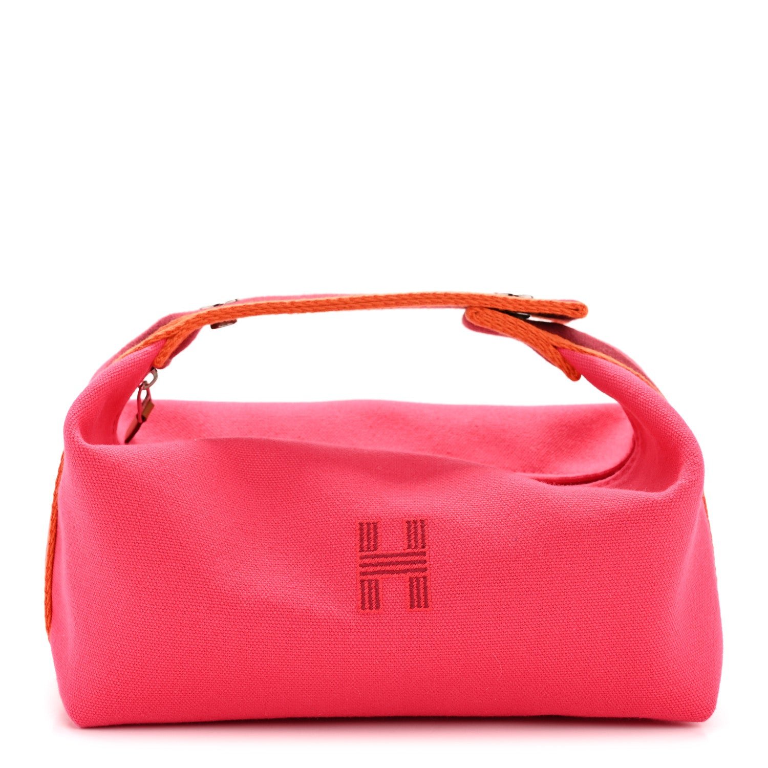 Hermes Canvas Small Bride-A-Brac Pouch Hibiscus