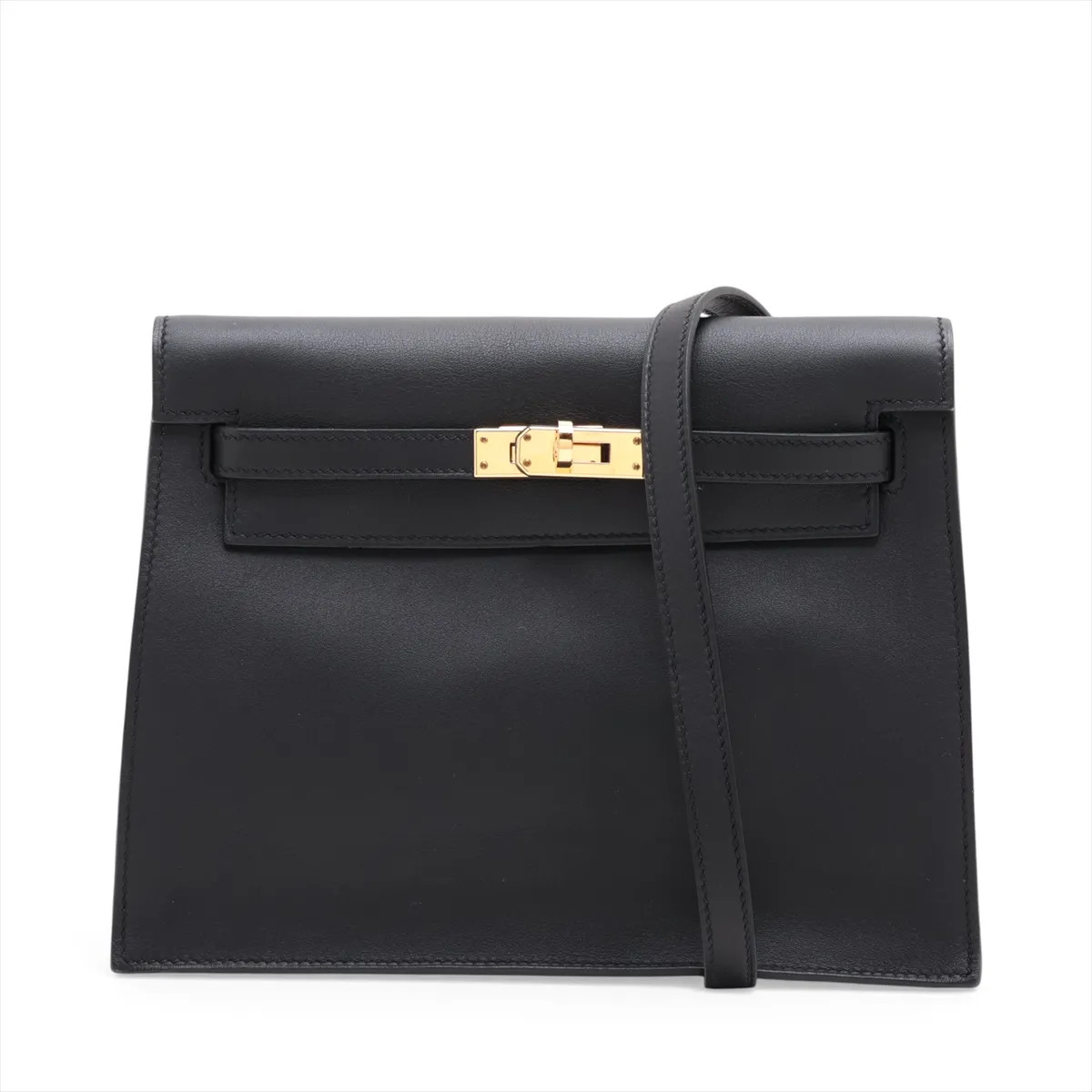 Hermès Kelly Dance Veau Swift Black Gold Metal Fittings