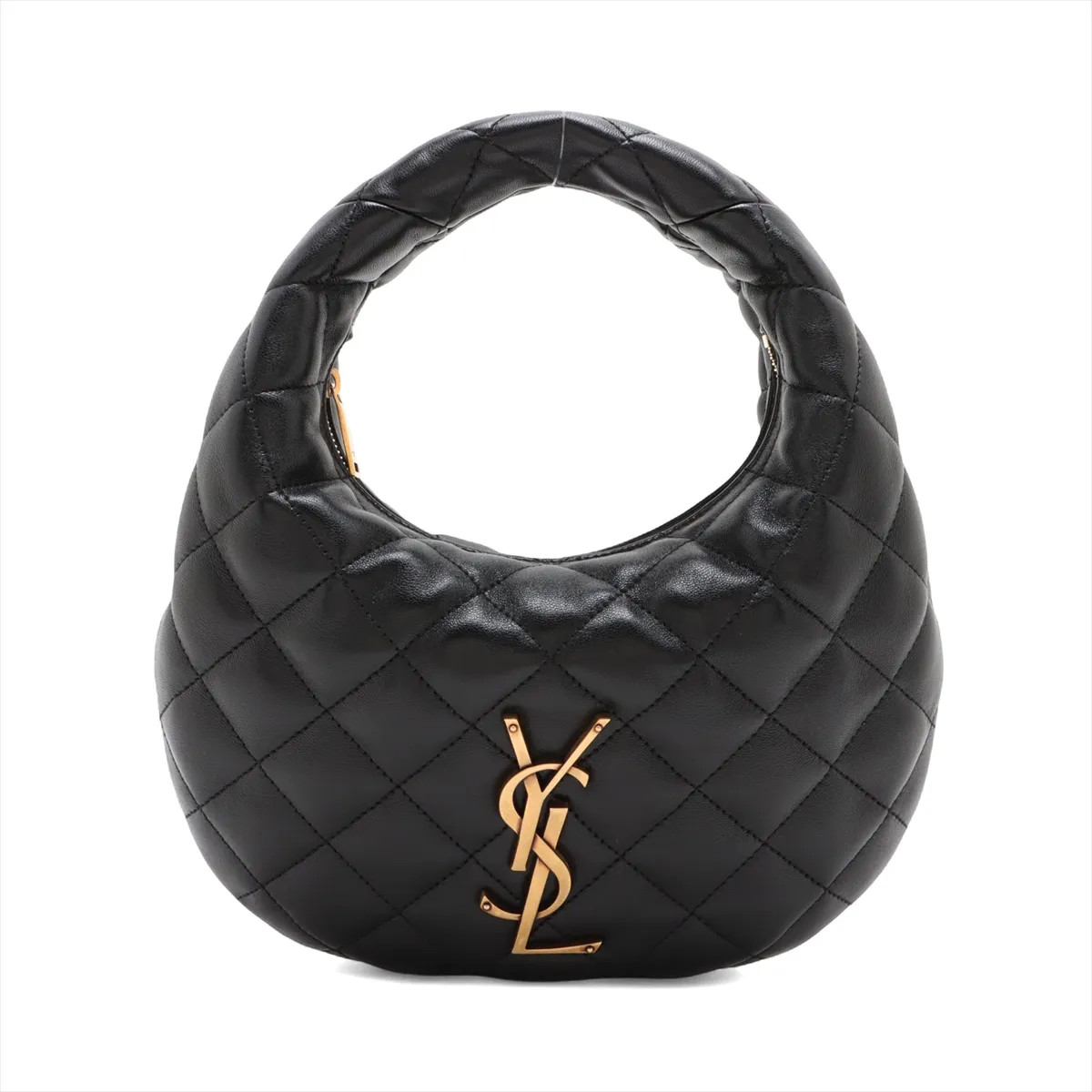 Saint Laurent Paris Icarino Leather Hand bag Black 851689