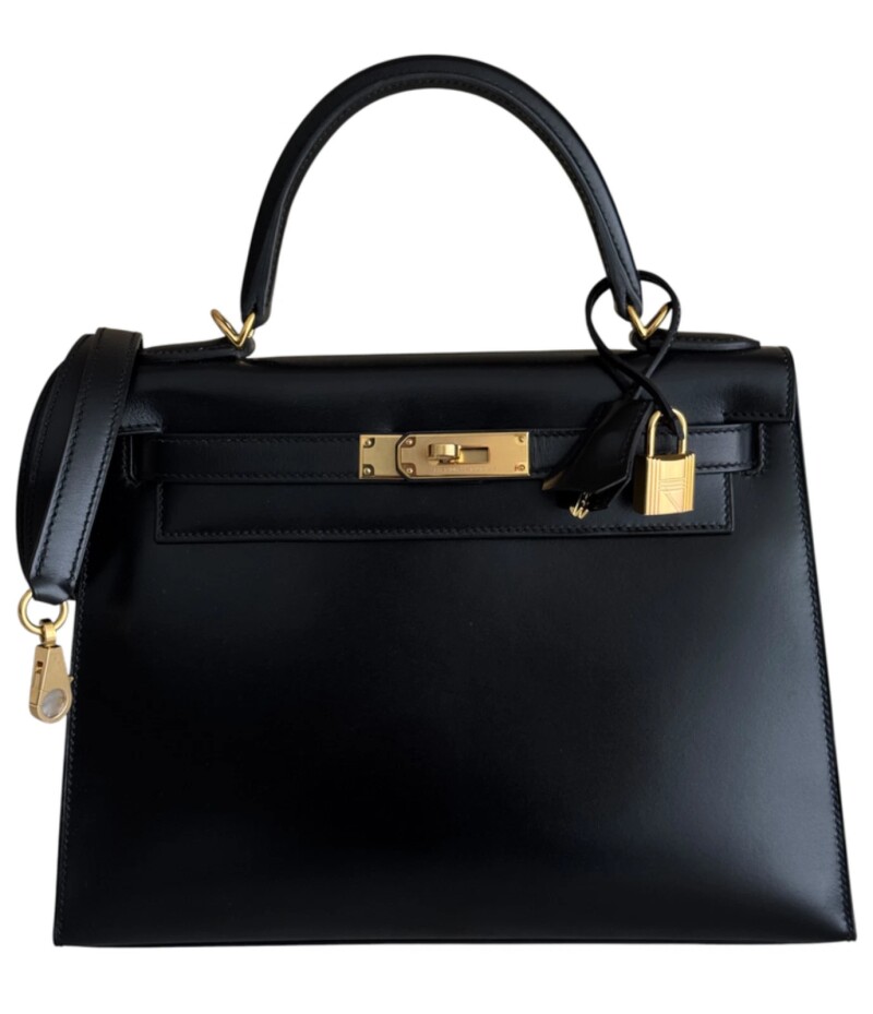 Black Box Calf Sellier Kelly 28 Gold Hardware, 2019
