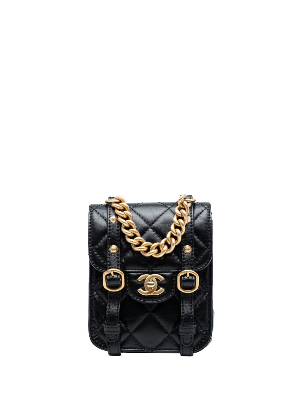 2021-2025 Mini Aged Calfskin City School Flap satchel