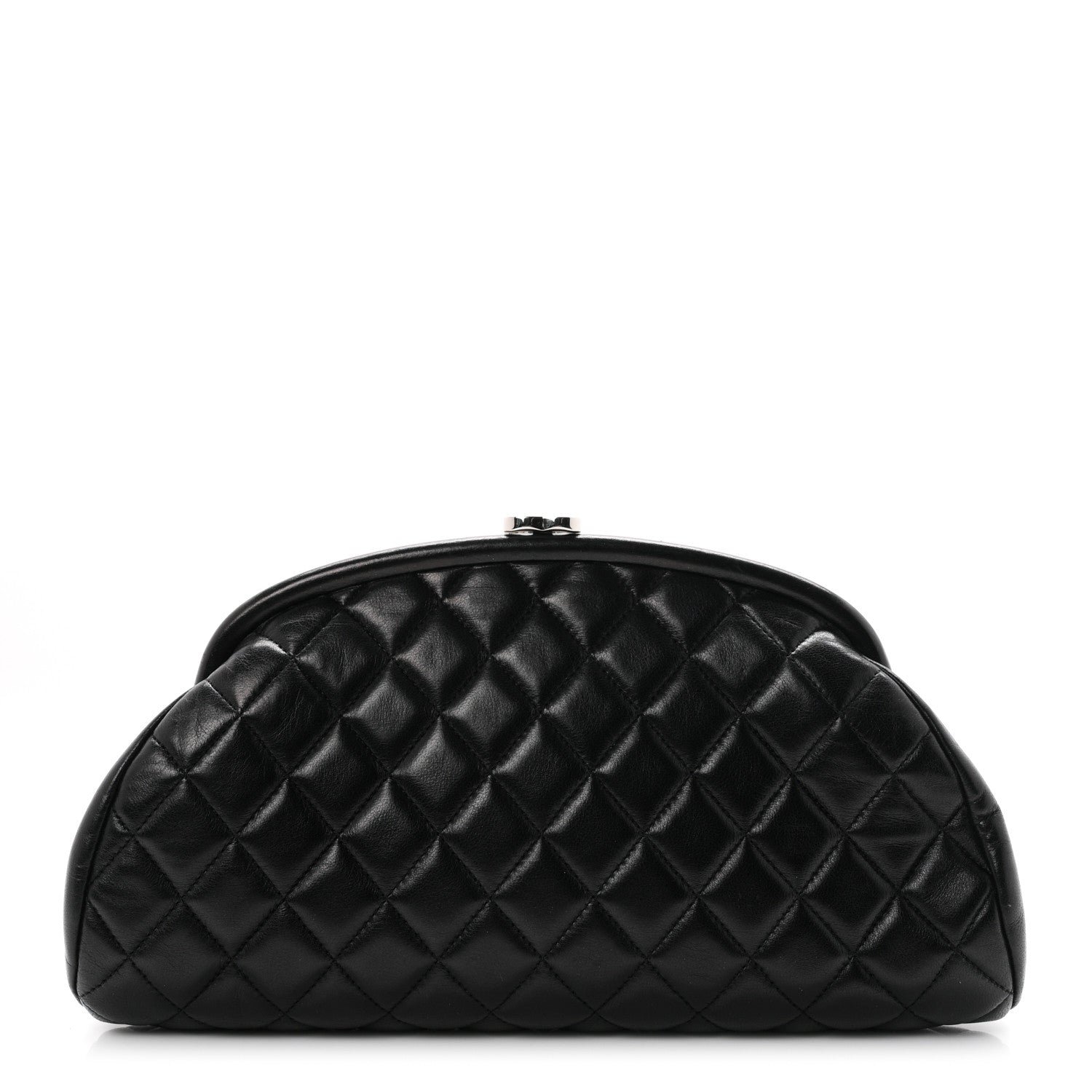 Chanel Lambskin Quilted Timeless Clutch Black
