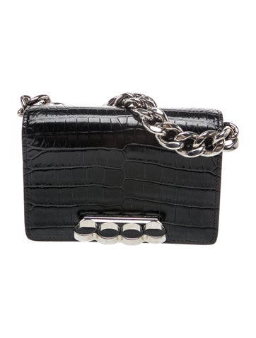 Embossed Leather Crossbody Bag