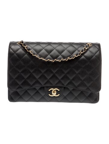 Quilted Caviar Classic Maxi Double Flap Bag