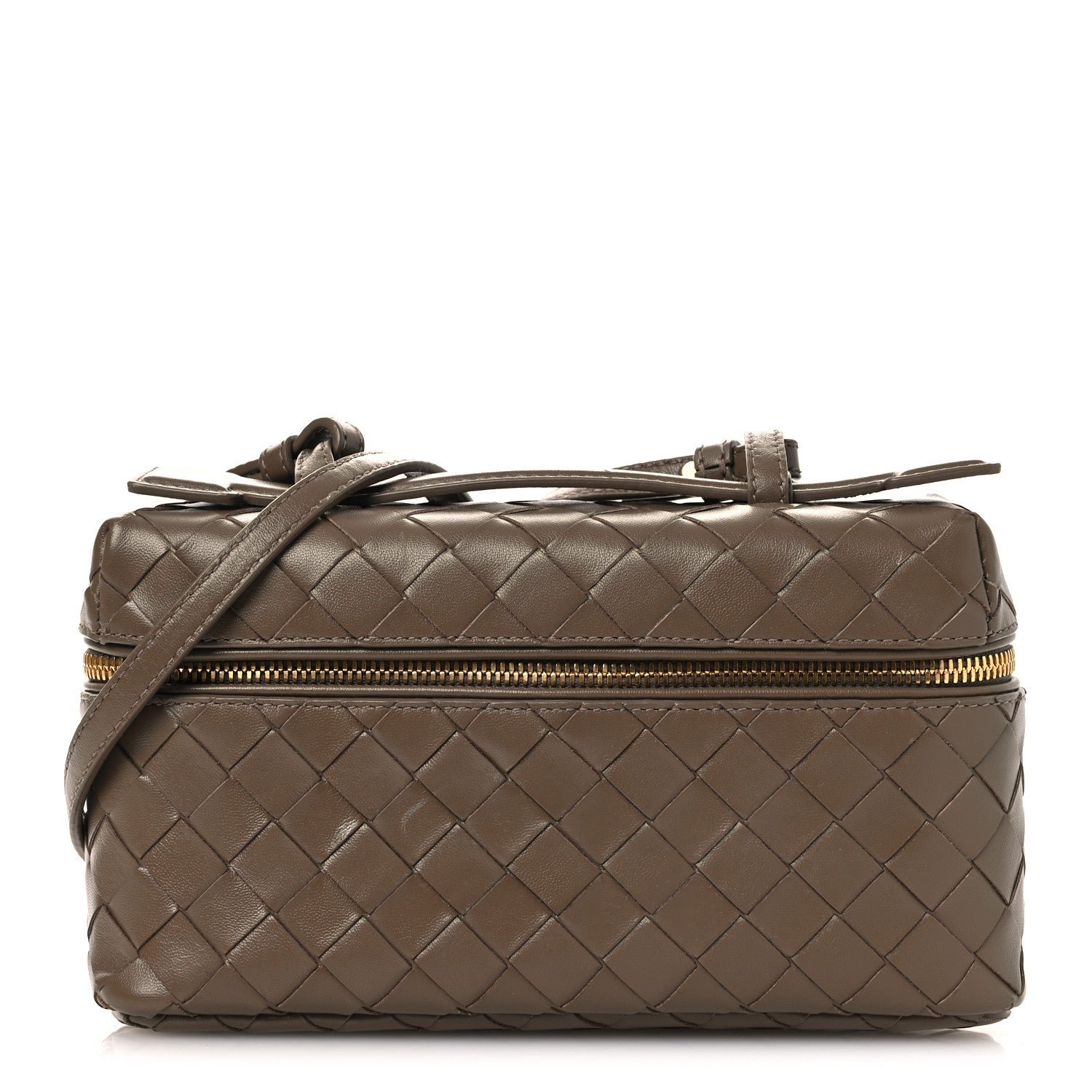Bottega Veneta Calfskin Intrecciato Bang Bang Vanity Case Pinecone