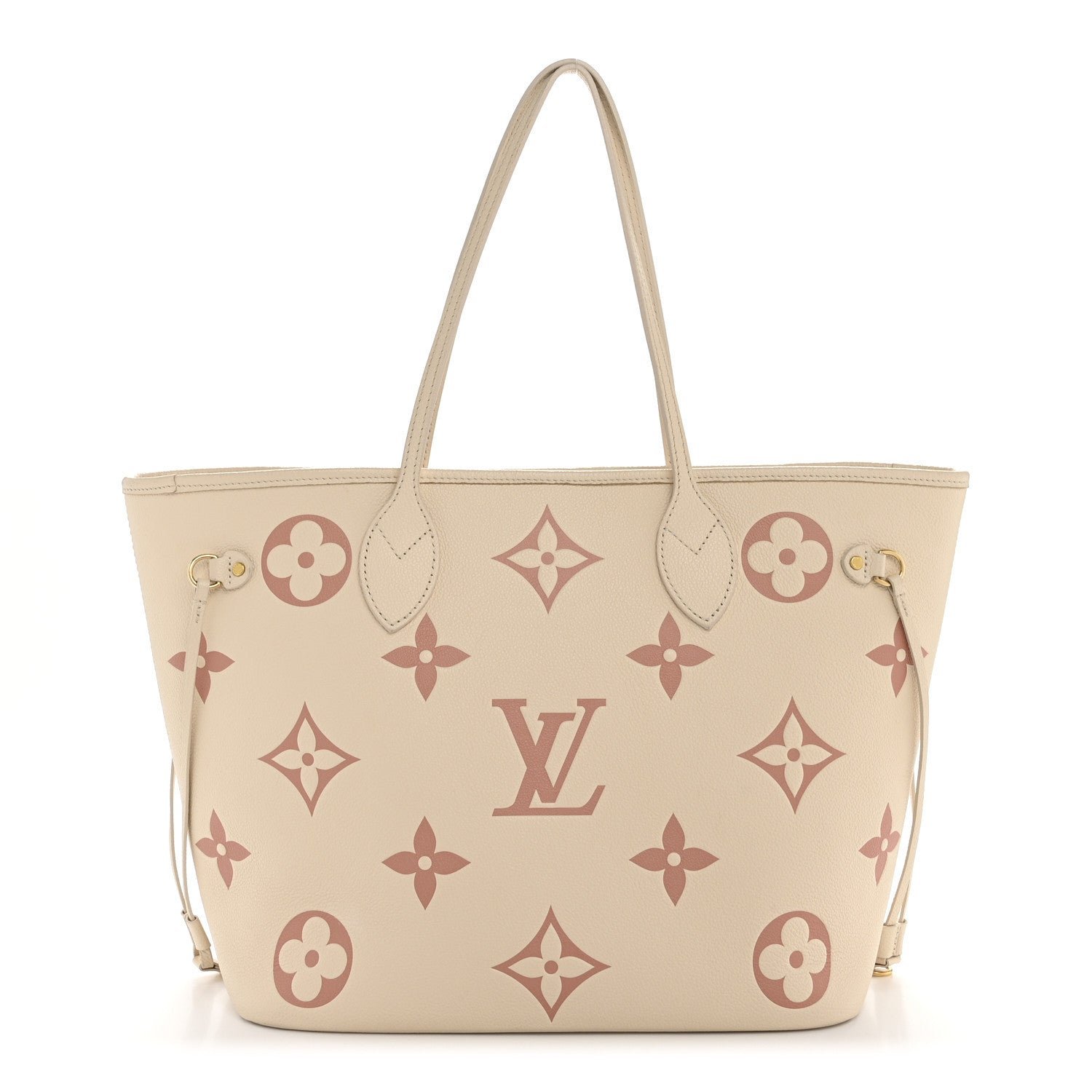 Louis Vuitton Empreinte Monogram Giant Neverfull MM Creme Rose Trianon