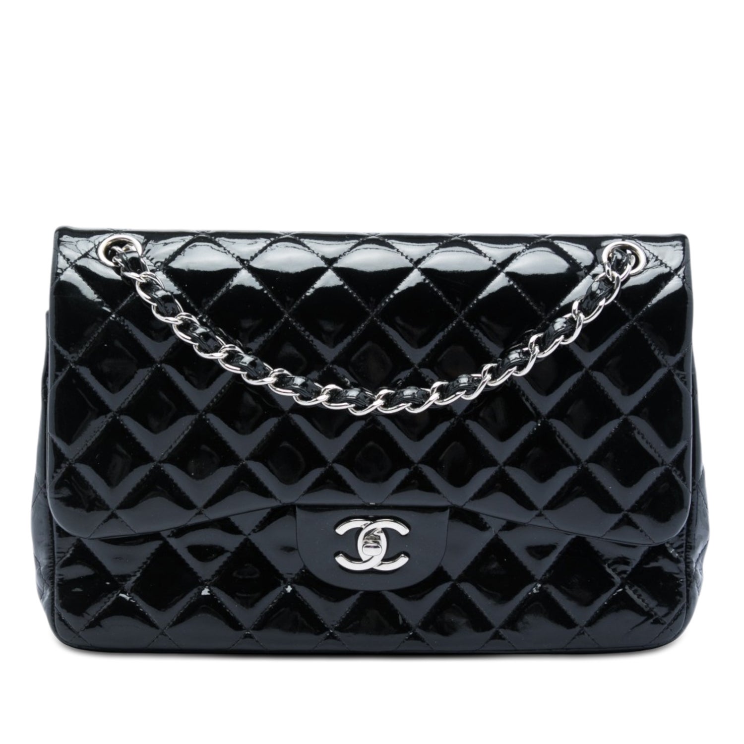 Patent Leather Jumbo Classic Patent Double Flap