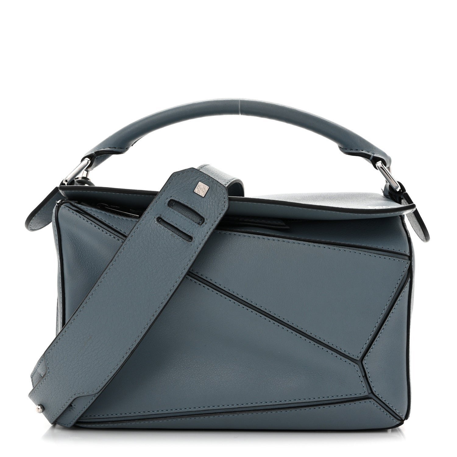 Loewe Loewe Calfskin Small Puzzle Bag Stone Blue