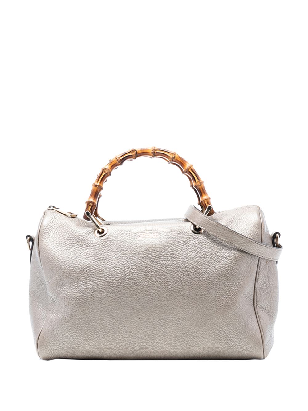 2016-2025 Medium Calfskin Bamboo Shopper Boston Bag satchel