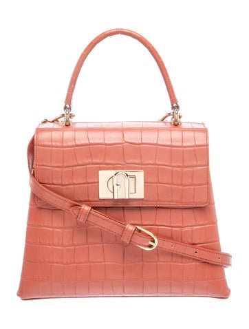 Embossed Leather Shoulder Bag