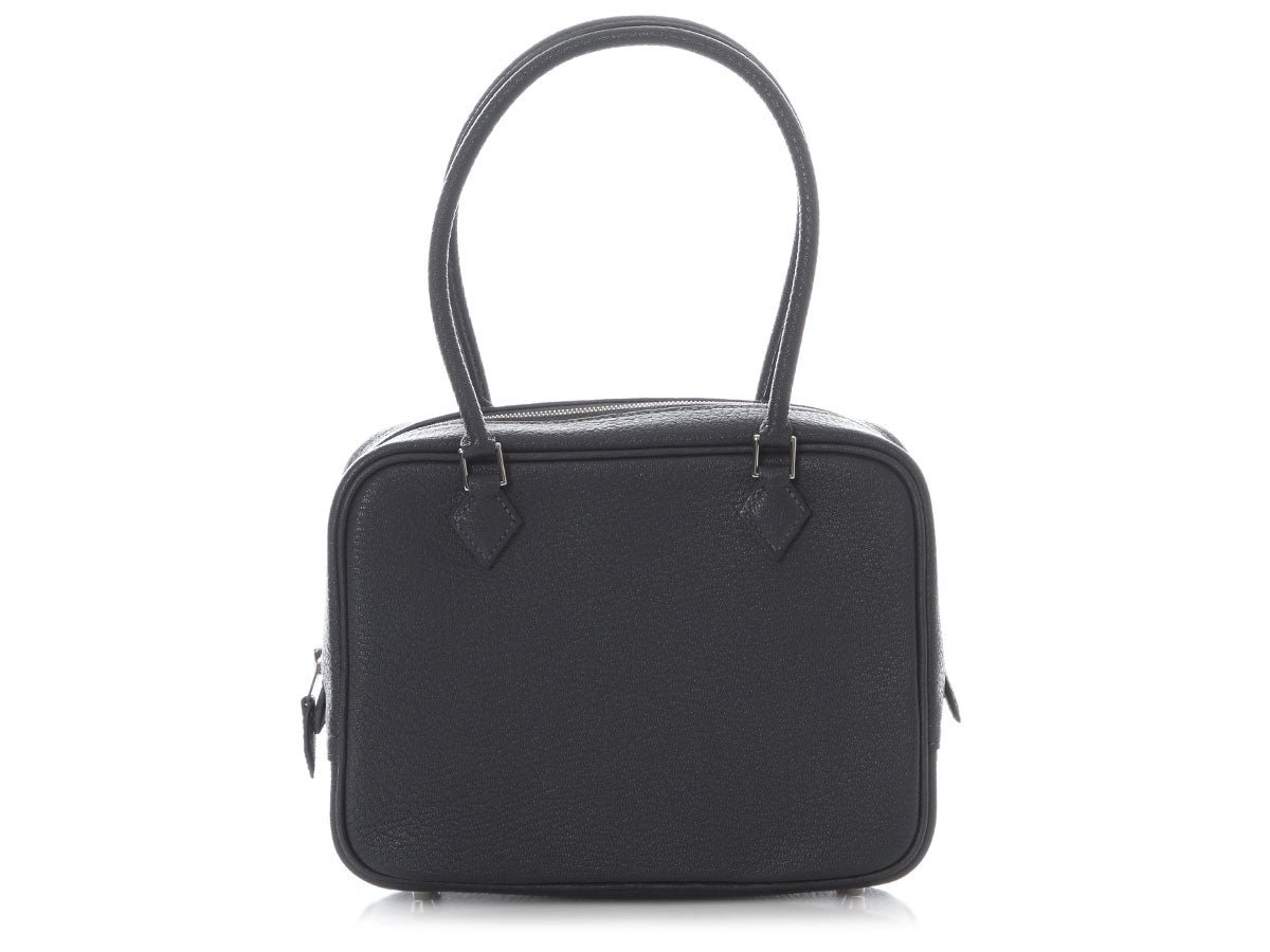Hermès Mini Black Chèvre Plume 20