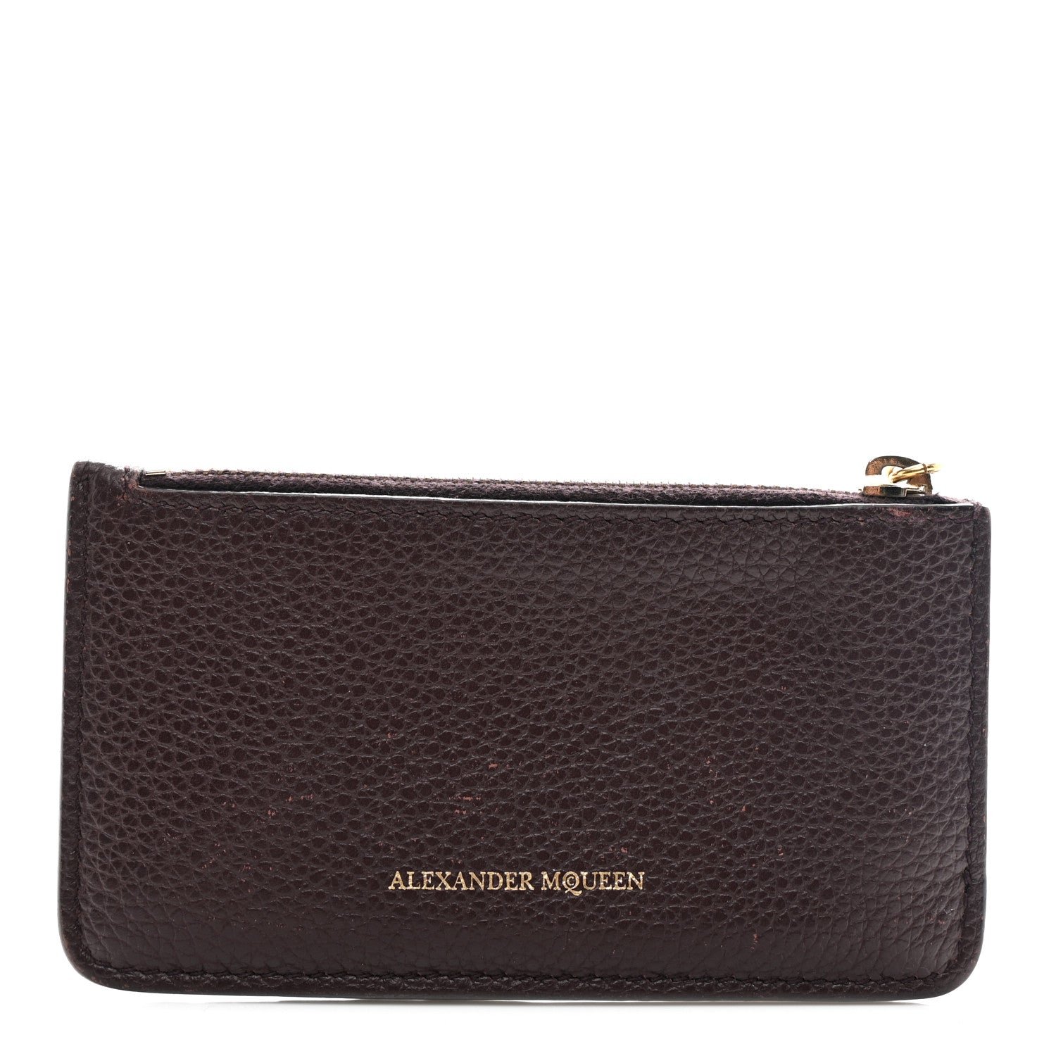 Alexander McQueen Alexander McQueen Calfskin Card Holder Wallet Burgundy