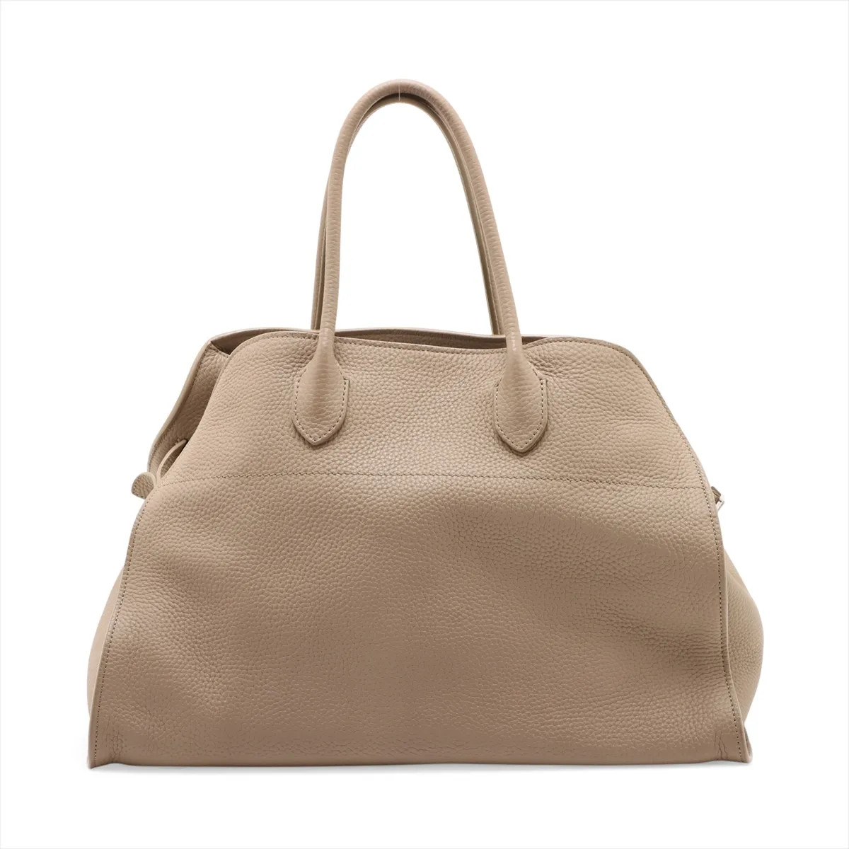 The Row Soft Margaux 15 Leather Hand bag Beige