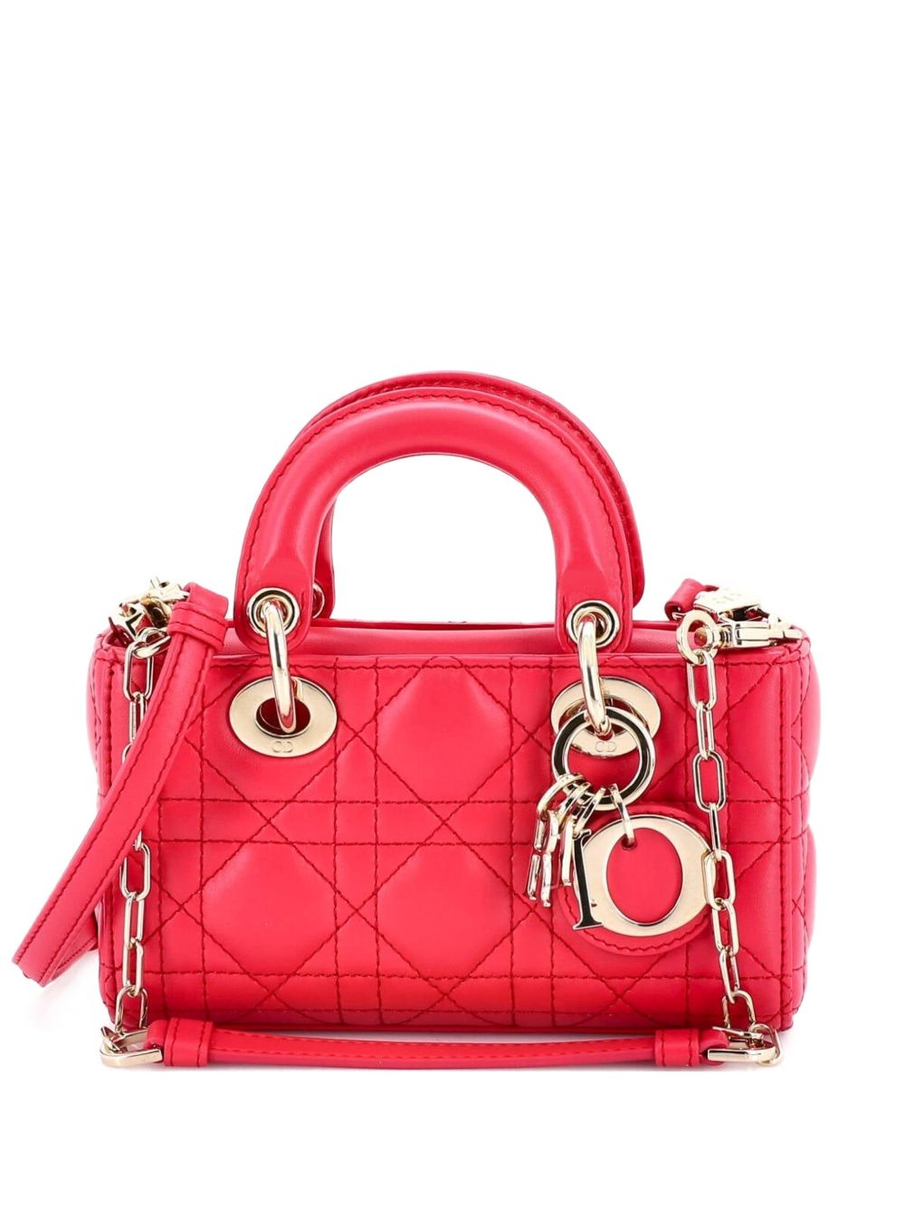 Lady D-Joy Bag Cannage Quilt Lambskin Micro satchel