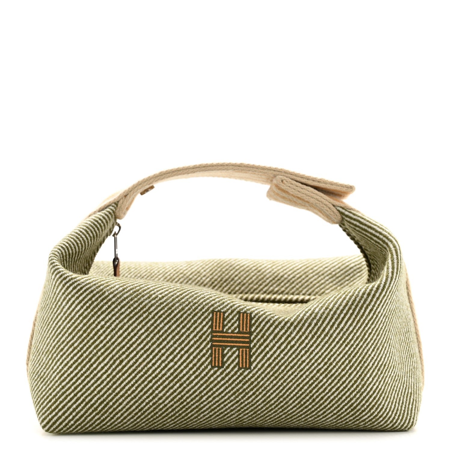 Hermes Wool Small Bride-A-Brac H Natte Pouch Vert Foret