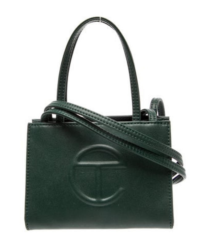 Telfar Vegan Leather Small Dark Olive Shopping Bag Small