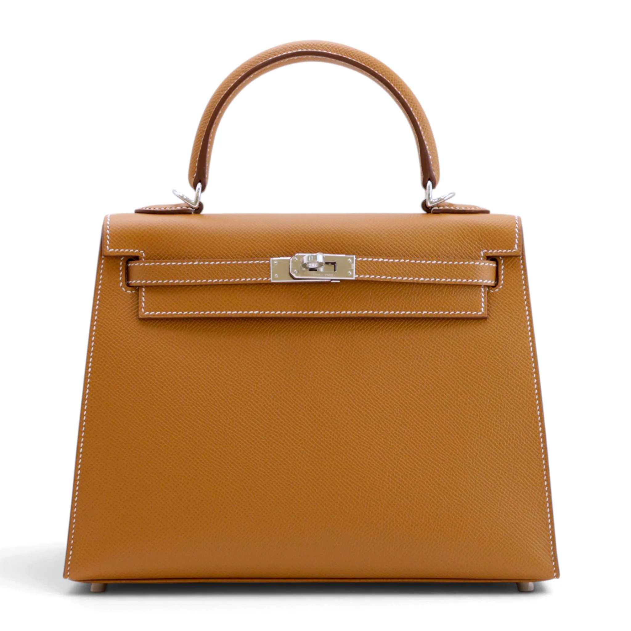 Brand New ( Rank N ) HERMÈS Kelly 25 Sellier Gold (37) Epsom Palladium hardware G (2026)