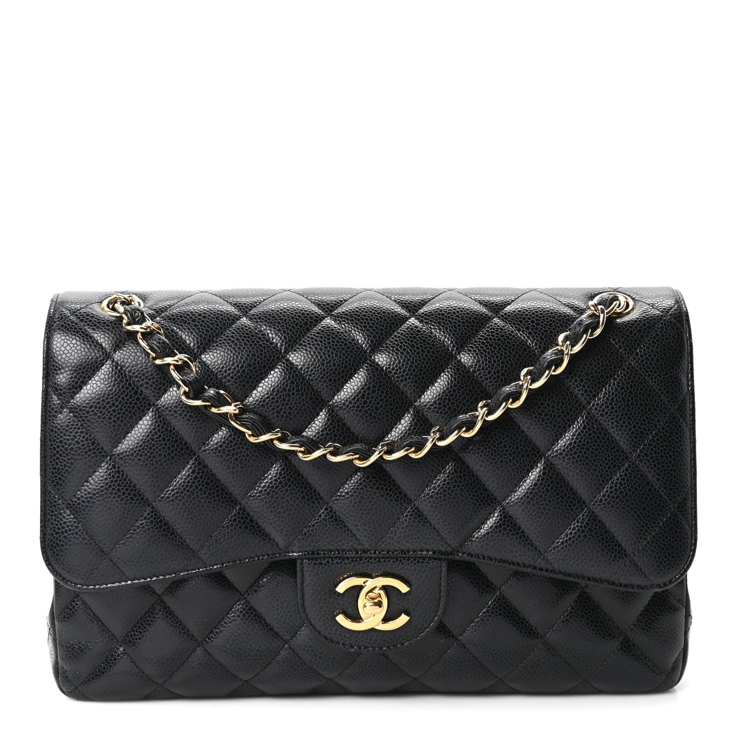 Chanel Caviar Quilted Jumbo Double Flap Black