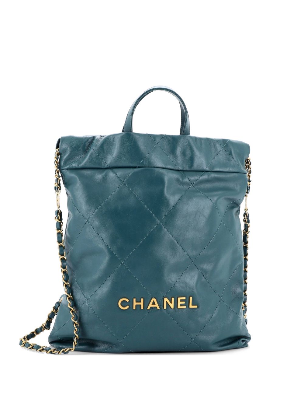 22 Chain Quilted Calfskin Medium backpack