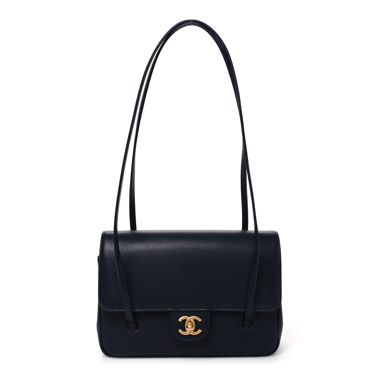 Chanel Shiny Caviar Preppy Coco Small Flap Dark Blue