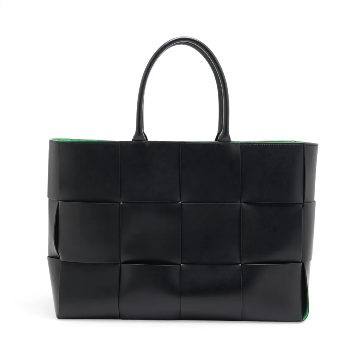 Bottega Veneta Maxi Intrecciato The Arco Large Leather Tote bag Black