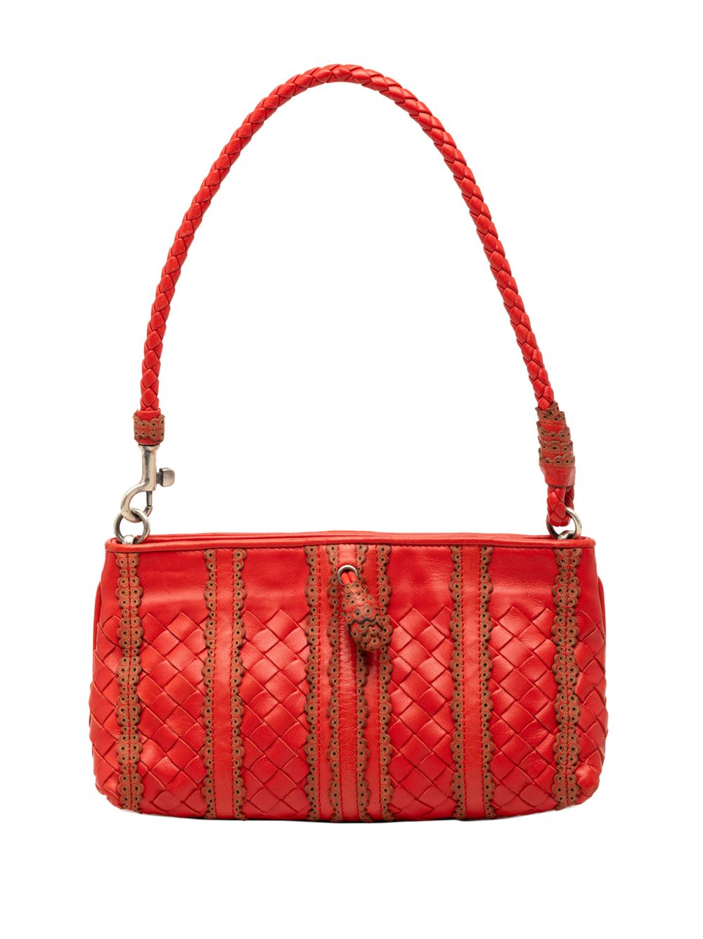 Bottega Veneta 2007-2011 Leather Intrecciato Stripe shoulder bag