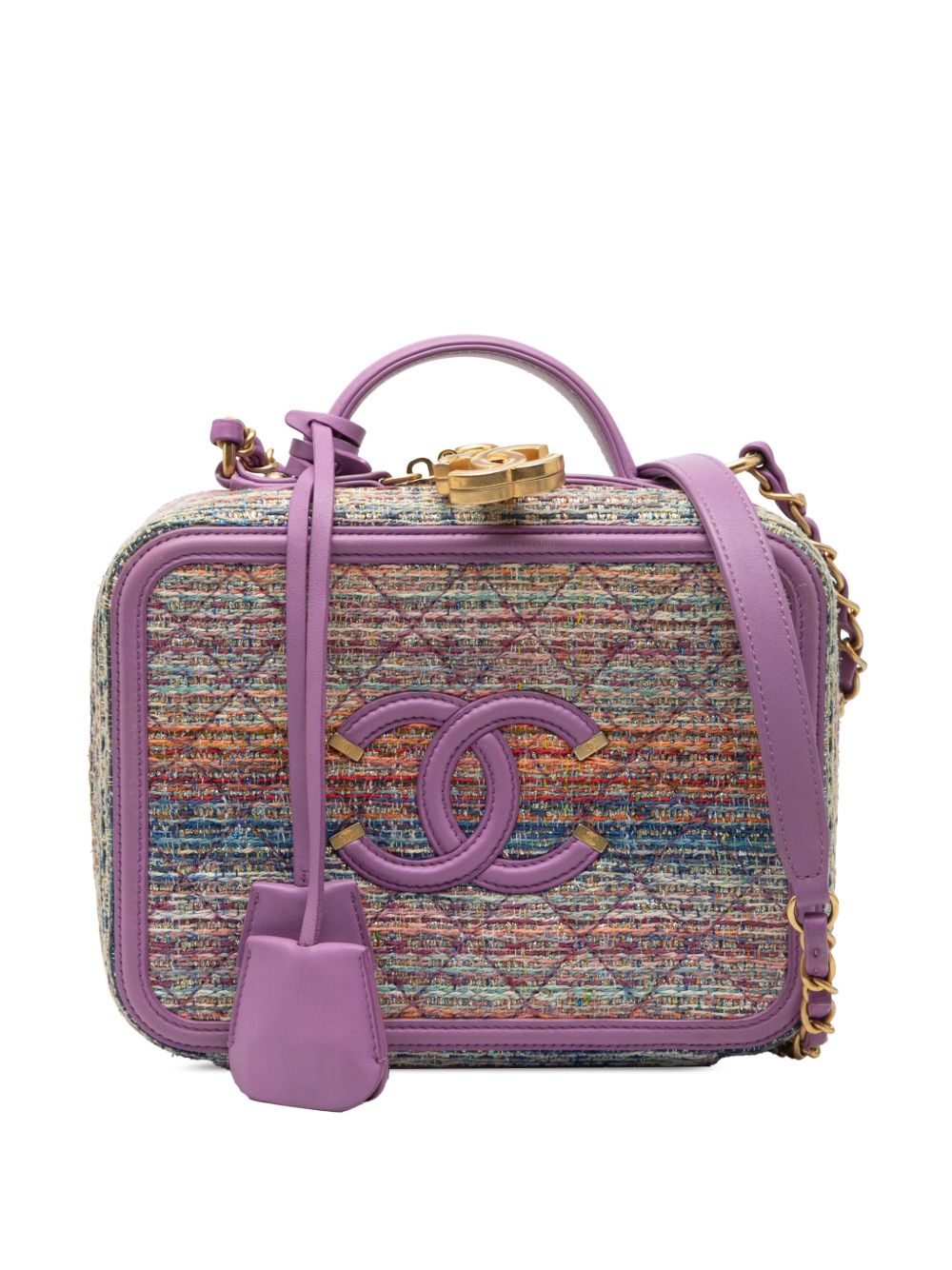 2019 Medium Tweed CC Filigree Vanity Case satchel