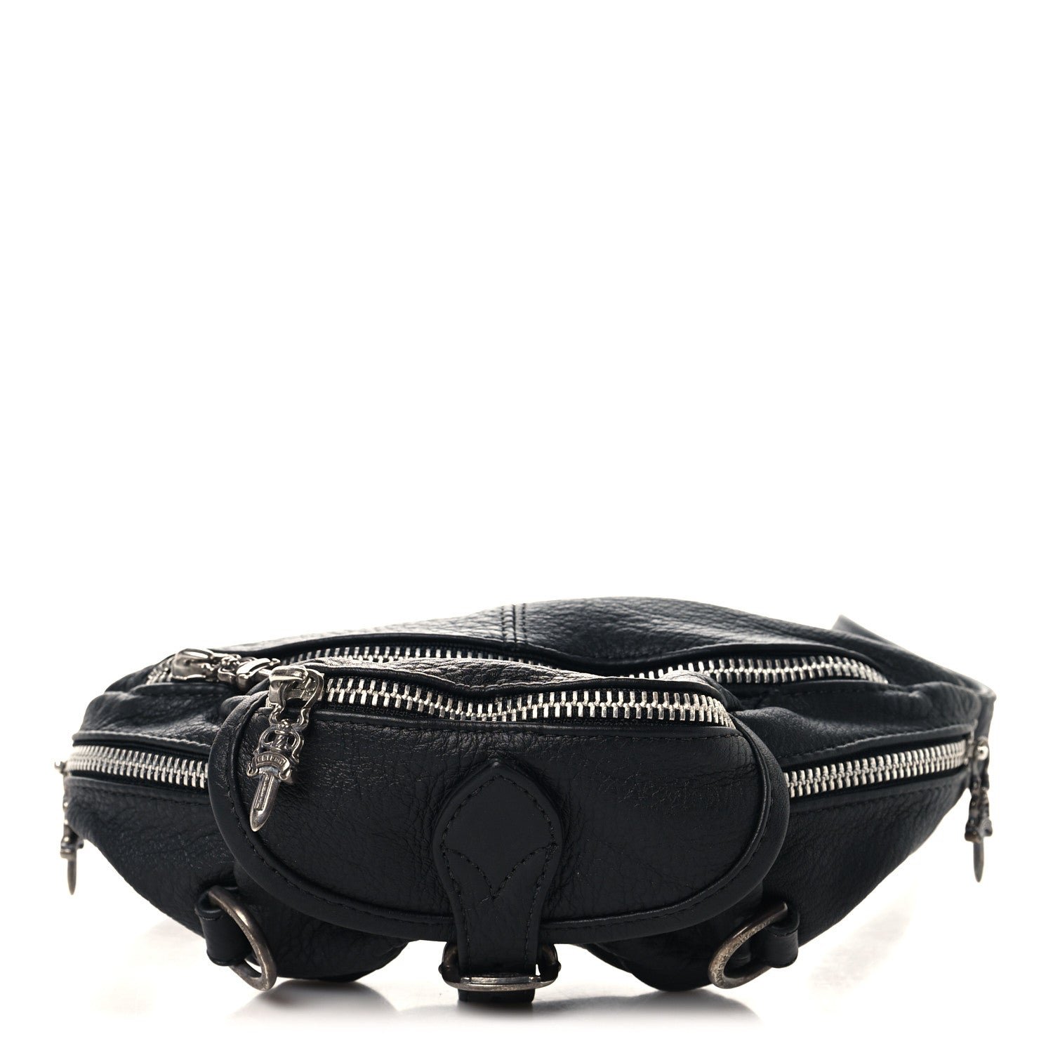 Chrome Hearts Chrome Hearts Grained Calfskin Snat Pack Gunslinger Waist Bag Black