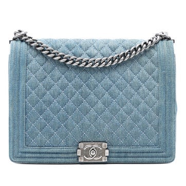 Large Quilted Denim Boy Flap