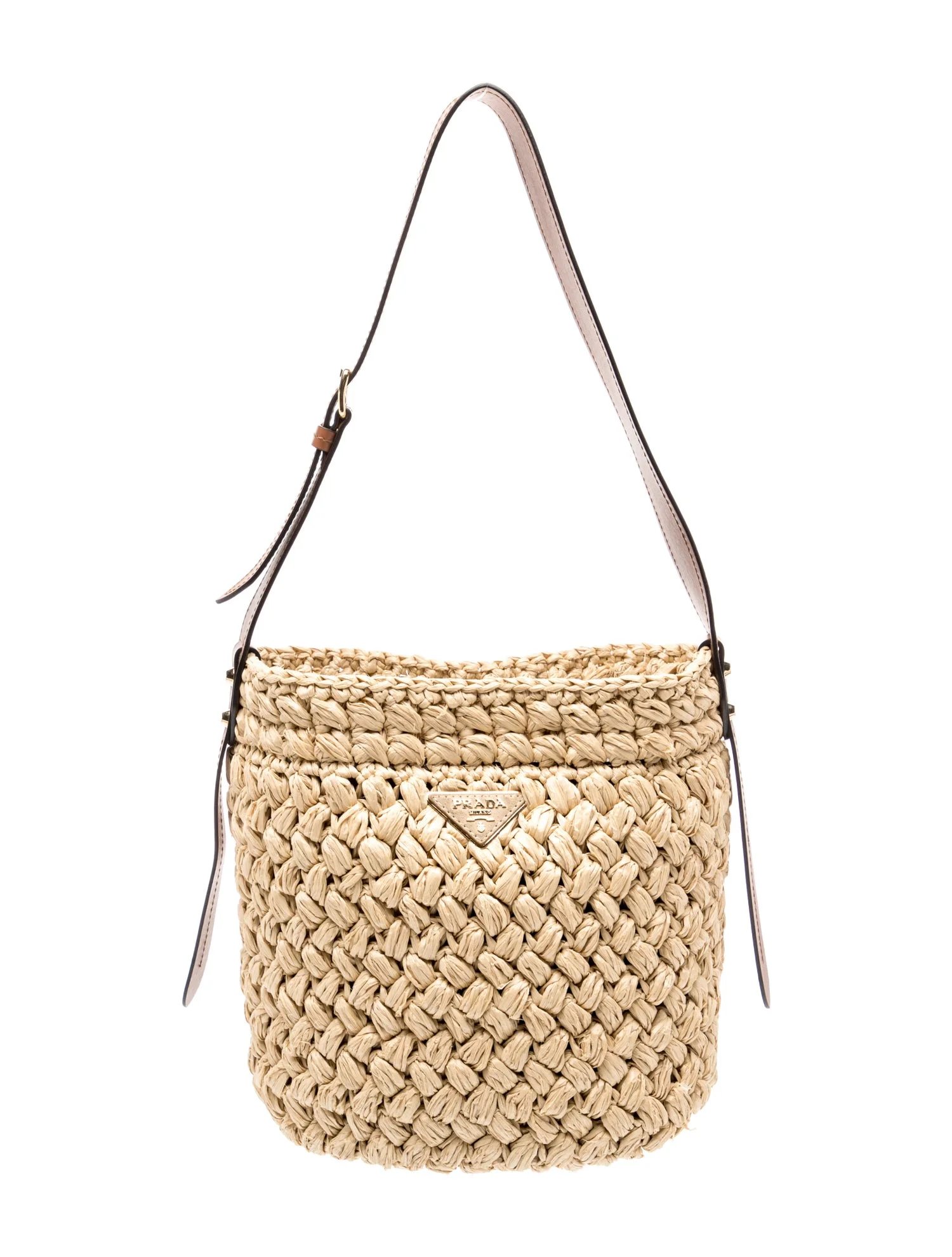 Enameled Metal Triangle Bucket Bag