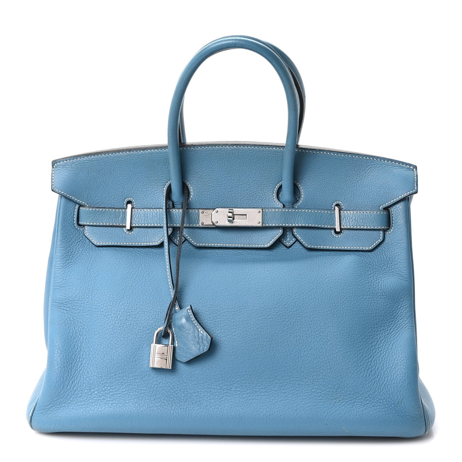 Hermes Taurillon Clemence BIRKIN 35 Blue Jean