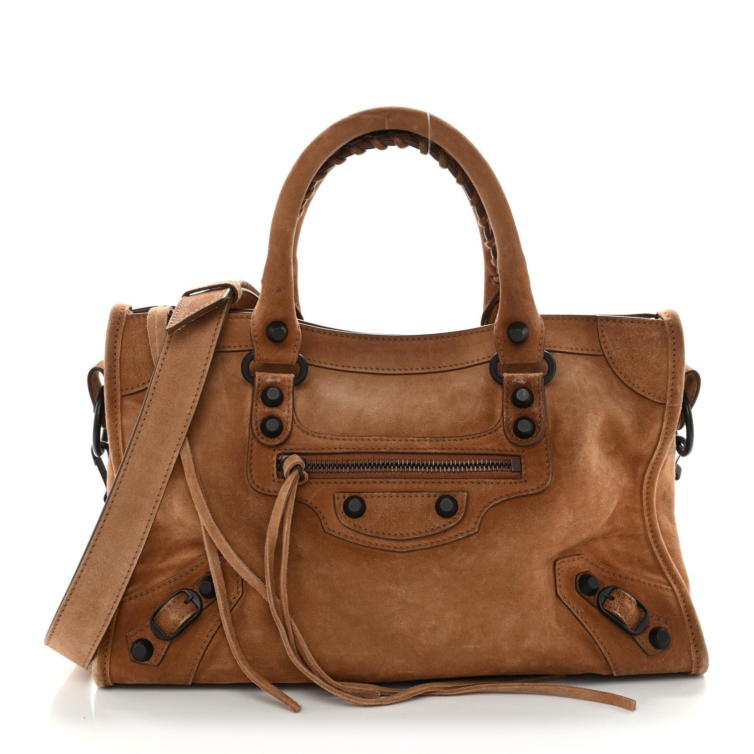 Balenciaga Balenciaga Waxed Suede Calfskin Classic Hardware Small Le City Camel