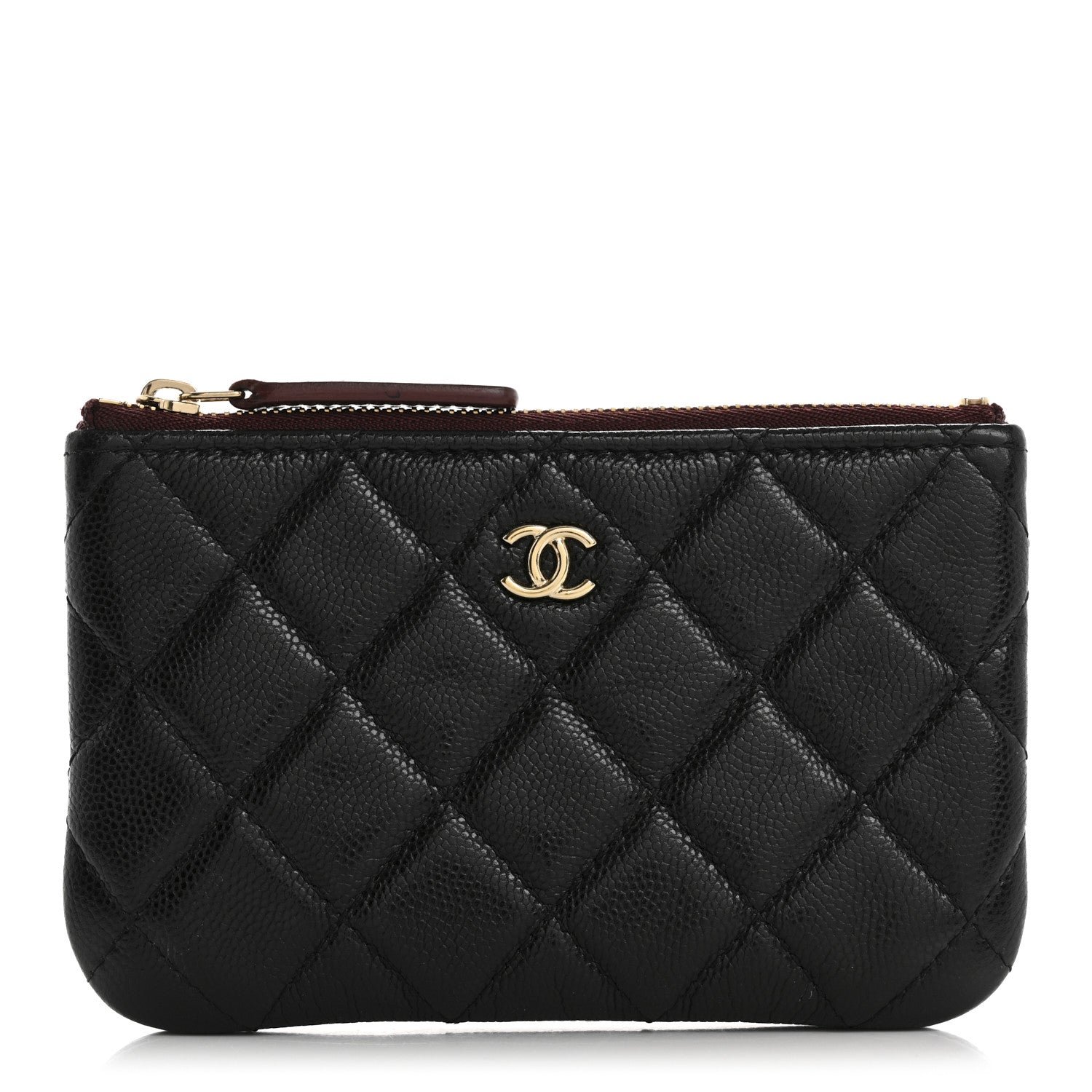 Chanel Caviar Quilted Small Cosmetic Case Black