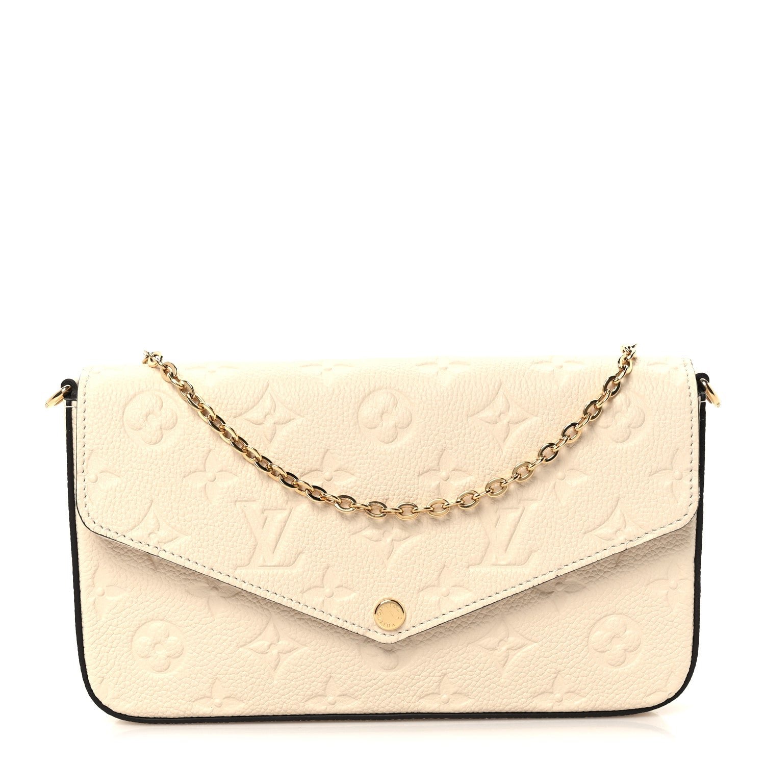 Louis Vuitton Empreinte Pochette Felicie Chain Wallet Cream