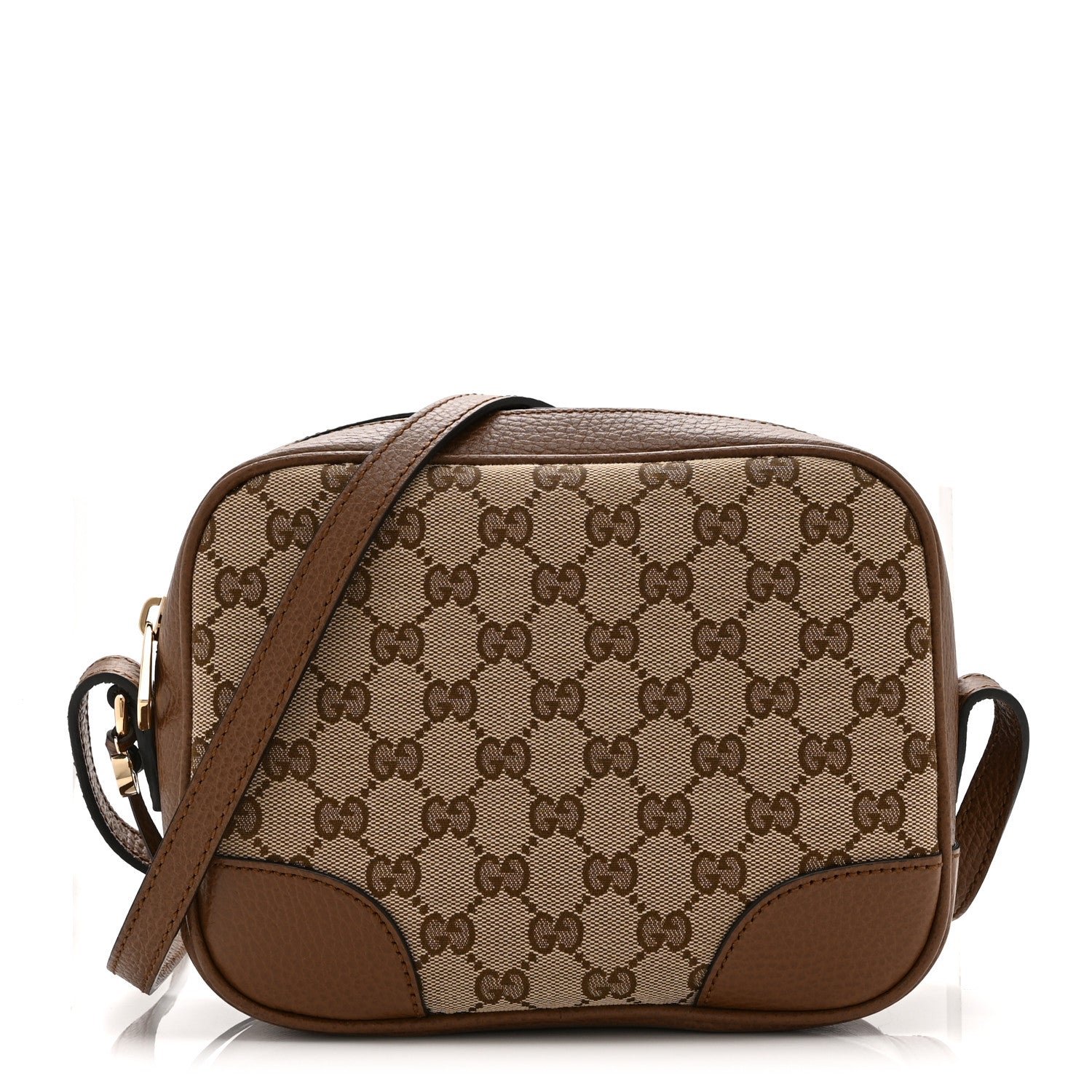 Gucci Monogram Mini Bree Messenger Bag Beige Tabacco