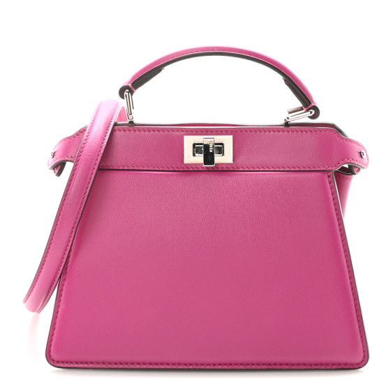 Fendi Shiny Nappa Petite Peekaboo I SEE U Satchel Magenta