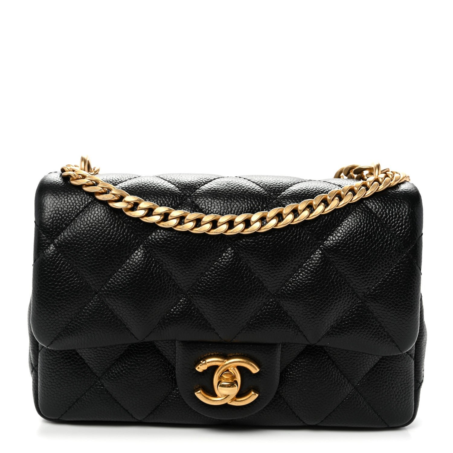 Chanel Caviar Quilted Mini Sweetheart Rectangular Flap Black