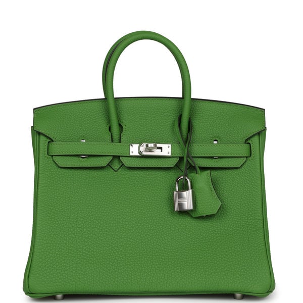 Hermes Hermes Birkin 25 Vert Yucca Togo Palladium Hardware