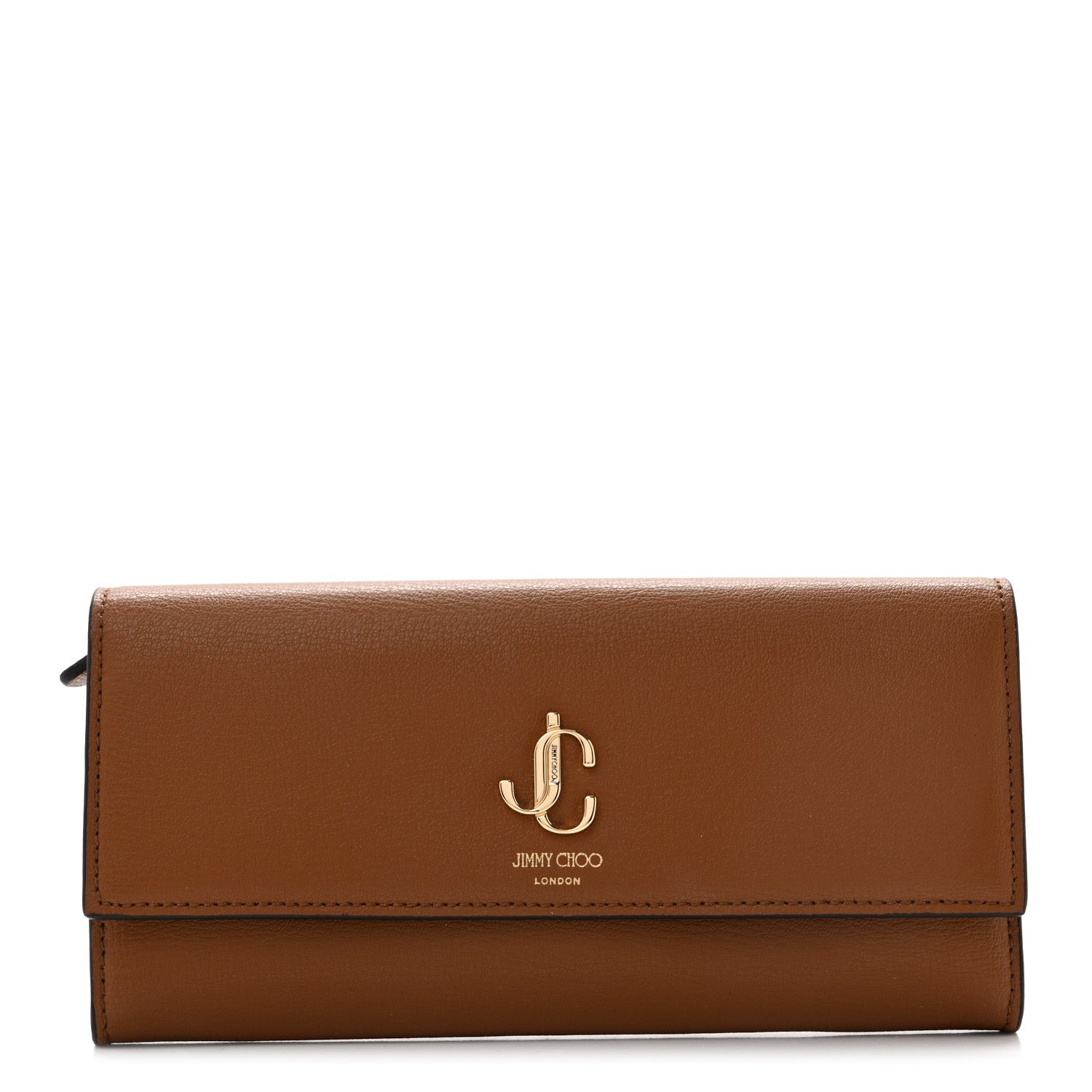 Jimmy Choo Jimmy Choo Calfskin Martina Continental Wallet Brown
