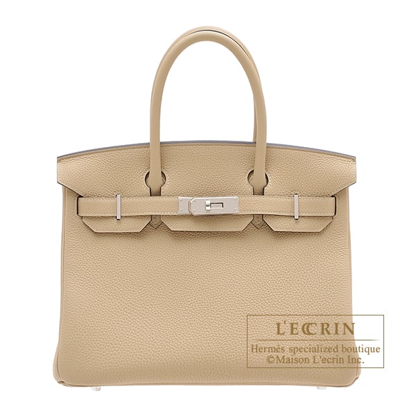 Hermes Birkin bag 30 Trench Togo leather Silver hardware