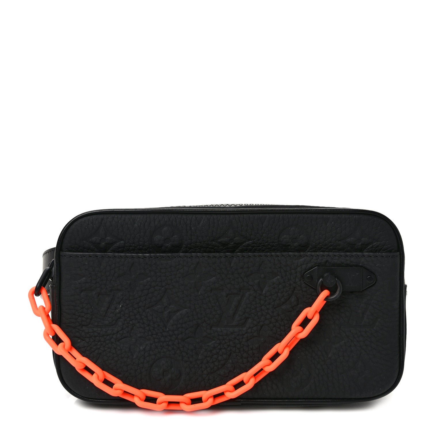 Louis Vuitton Taurillon Monogram Uniformes Solar Ray Soft Pochette Volga Belt Bag Black