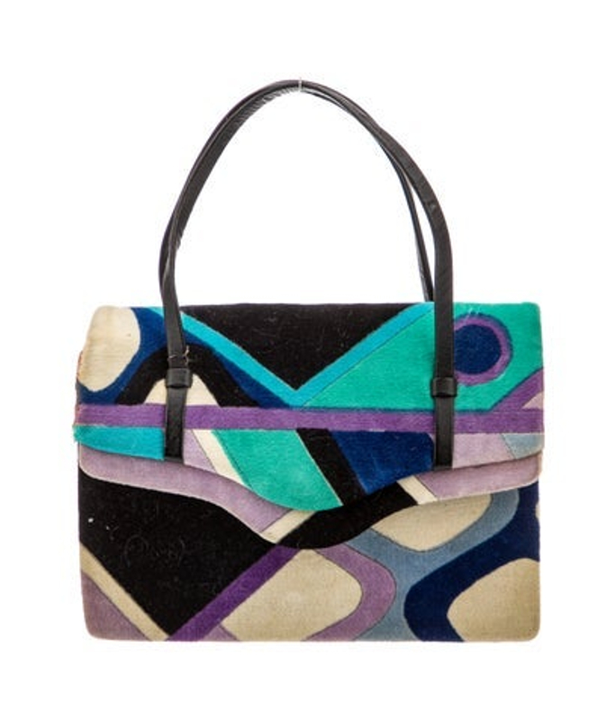 Emilio Pucci Pucci Velvet Top Handle Bag