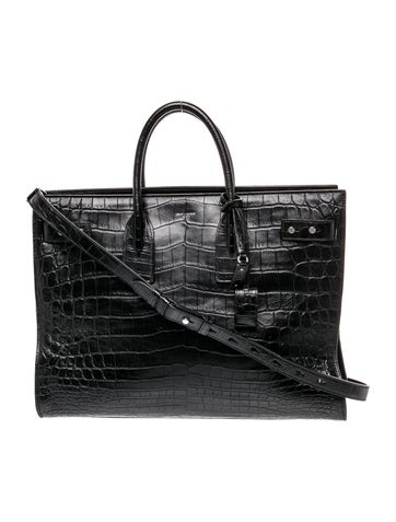 Embossed Leather Sac De Jour