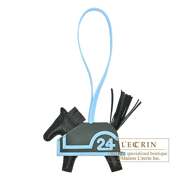 Hermes Hermes Rodeo charm Robeo 24 PM Black/Celeste/Vert mangrove Agneau/Swift leather